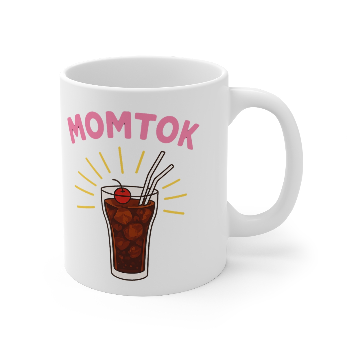 MomTok Pink Cola Cheers | MomTok Mug, TikTok Mom Gift, Funny Coffee Cup